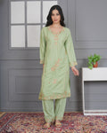 Rayon Suit Set with Multi Dhaga Embroidery