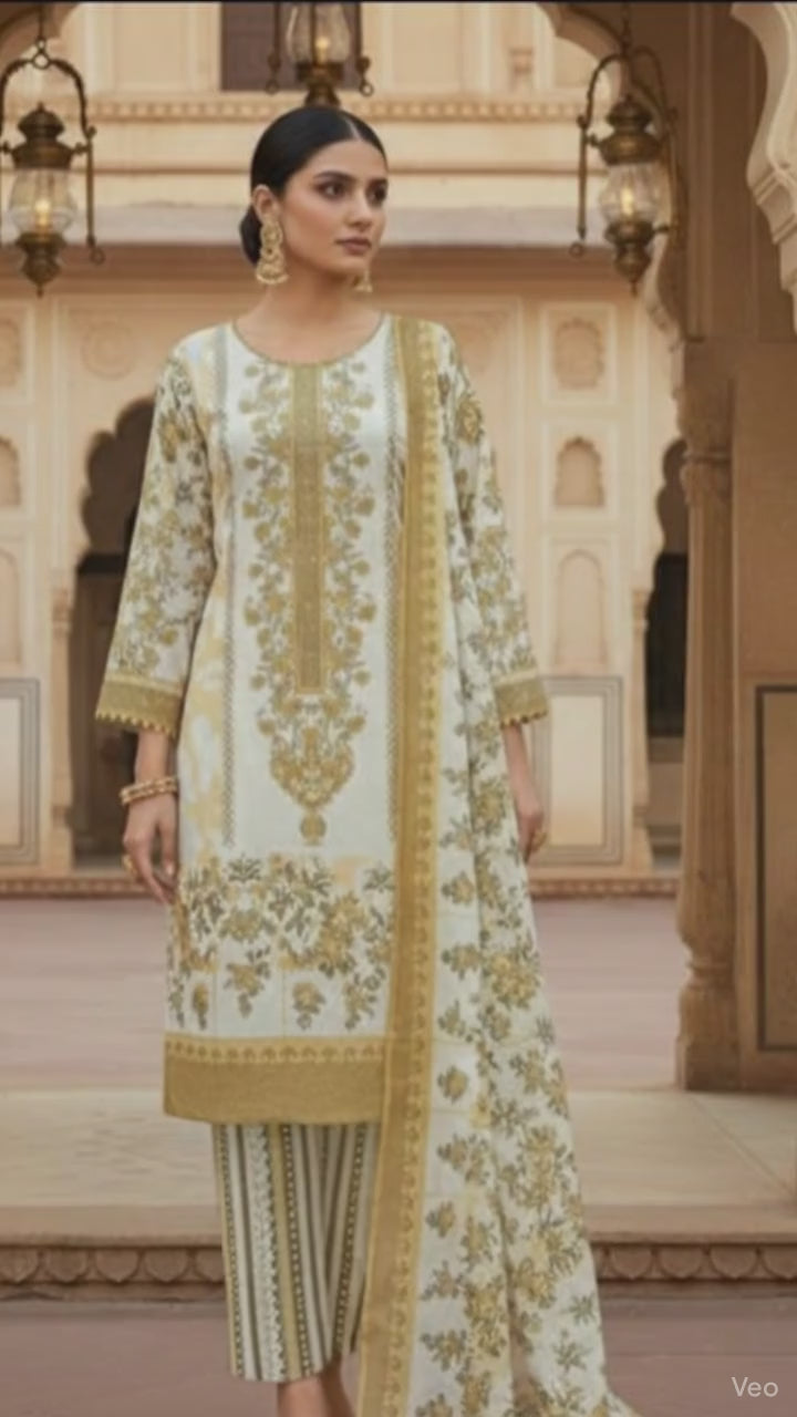 Pure Cotton Designer Suit