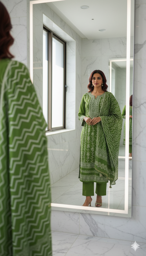 Pure Cotton Cambric Suit (Unstitched)