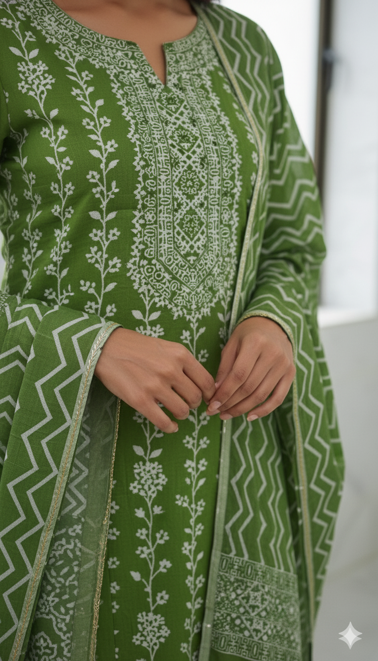 Pure Cotton Cambric Suit (Unstitched)