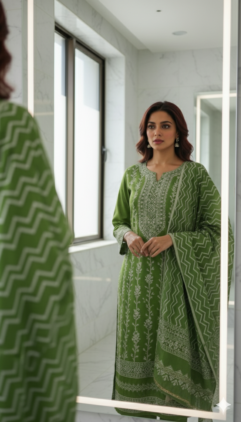 Pure Cotton Cambric Suit (Unstitched)