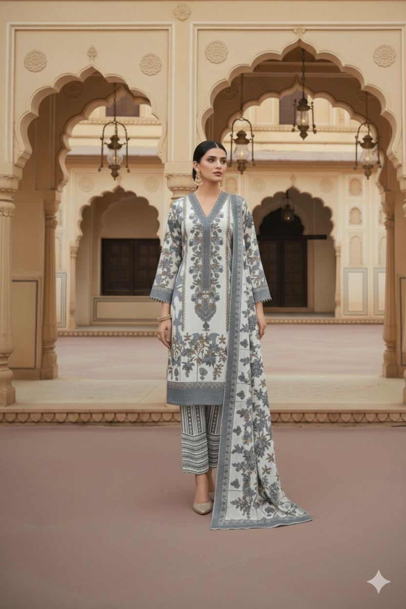 Pure Cotton Designer Suit